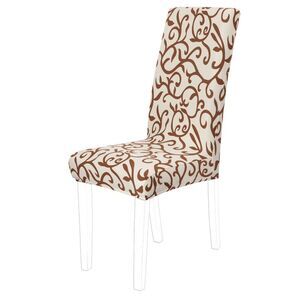 Dining Chair Covers Stretch Bar Stool Chair Protector Chair Seat Cover Brown